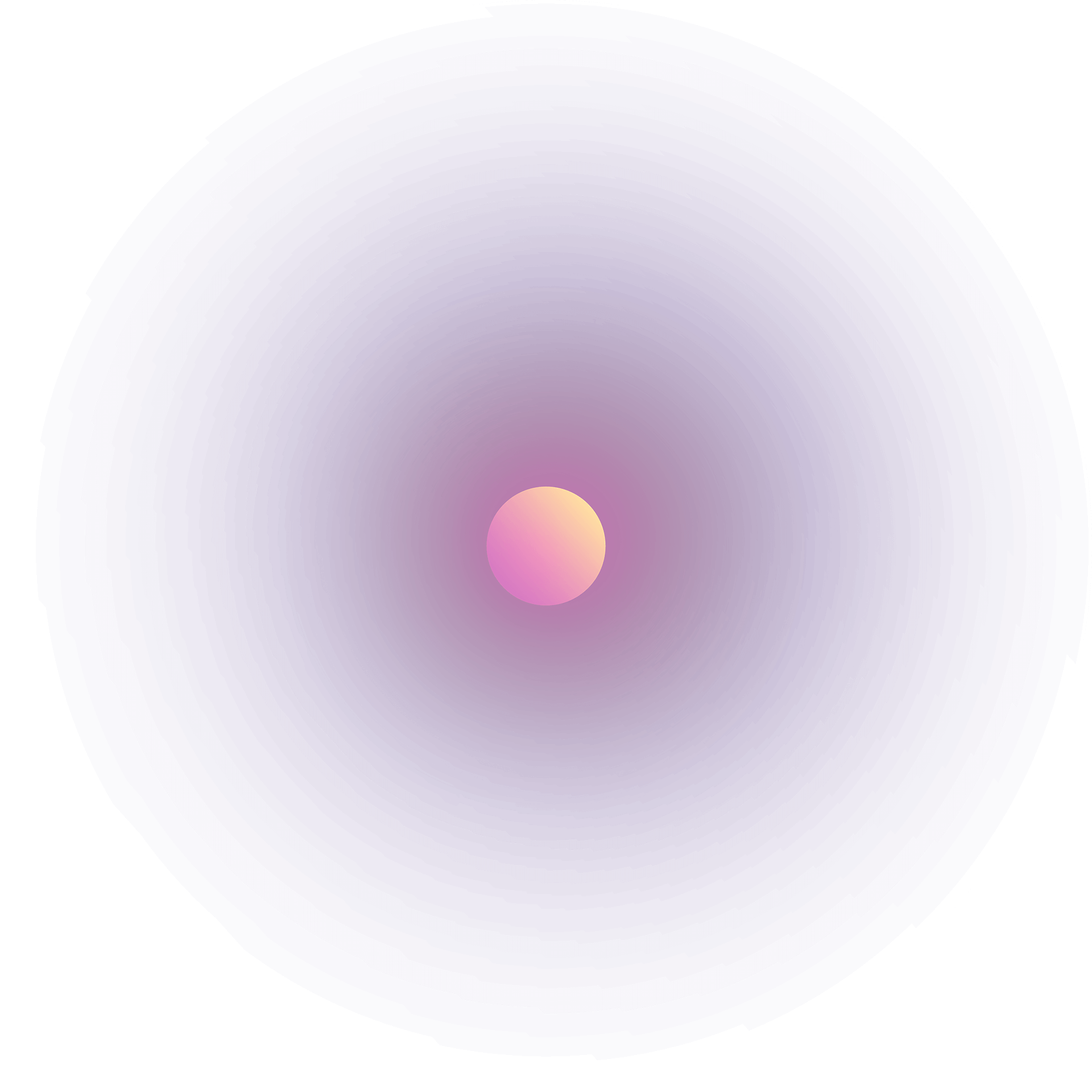 Illustration of a moon with a glowing center and purple gradient